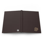 The MonoTone Monogram Hardcover Journal Lined Notebook for Notes and Planning, Dark Brown