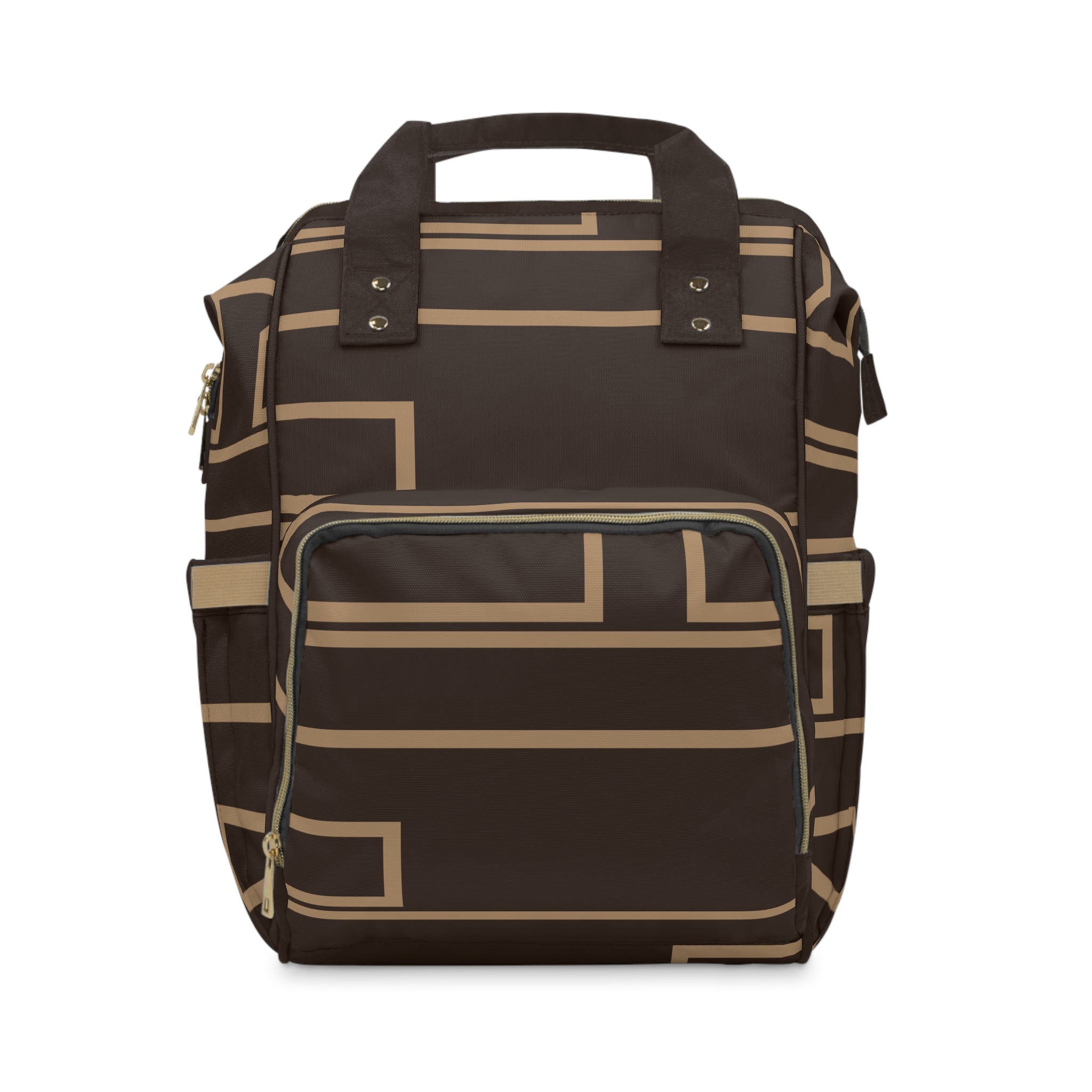 The Signia Custom Monogram Collection Multifunctional Backpack Carryon Bag, Brown/Tan