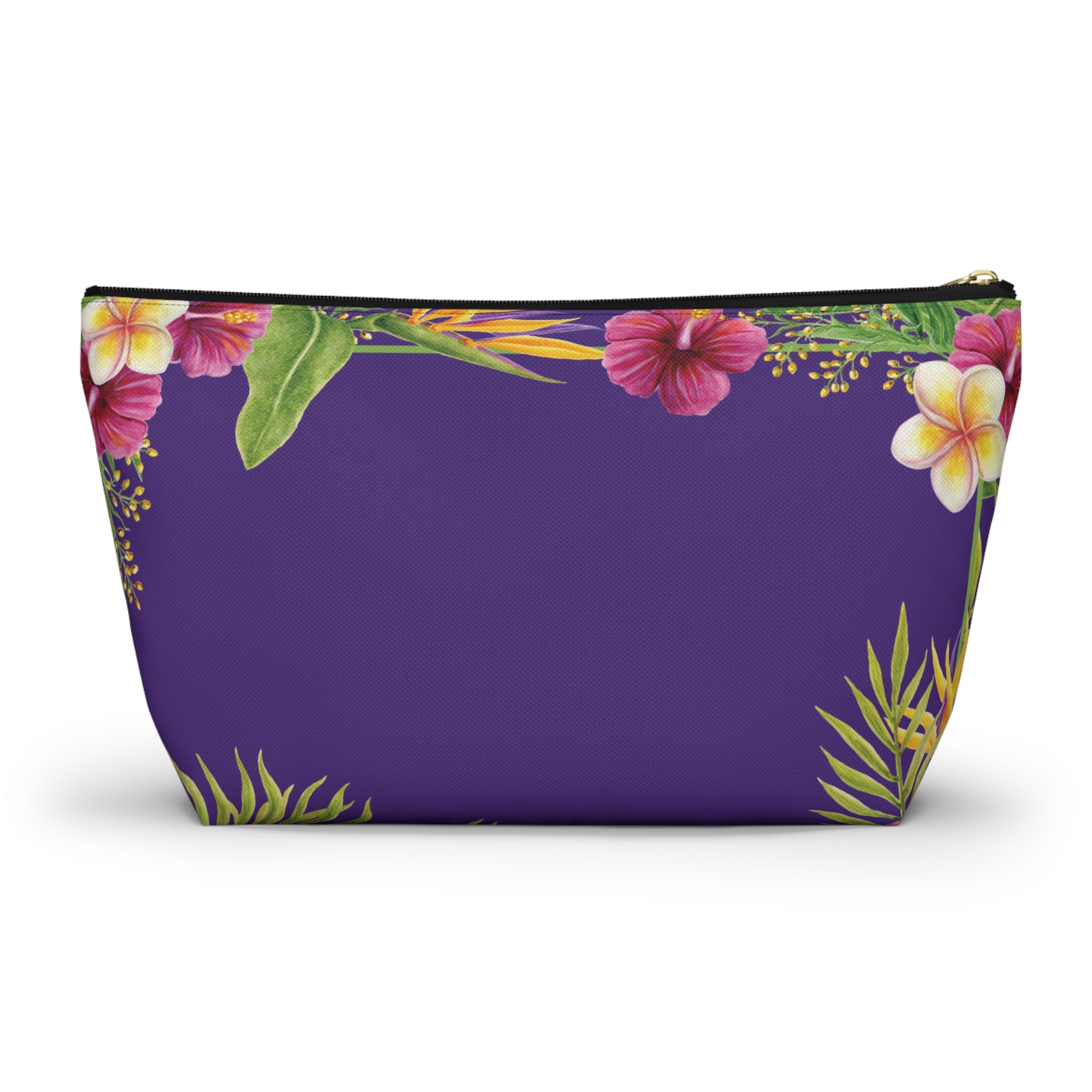 Tropical Brown Beauty T-Bottom Multipurpose Organizer Toiletry Travel Pouch, Purple