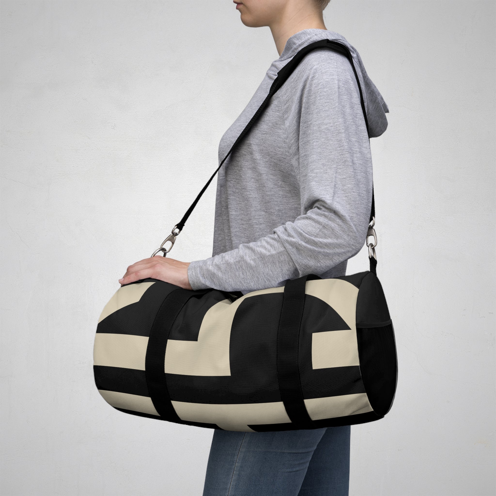 Signia Block Duffel Bag, Black & Cream