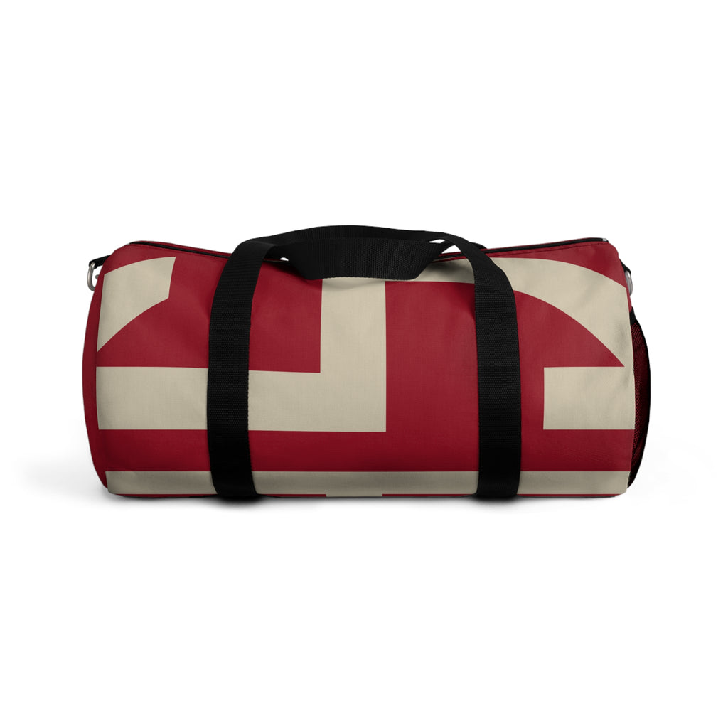 Signia Block Duffel Bag, Red & Cream