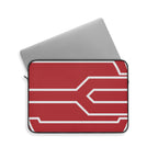 Red & White Personalized Slim Padded Laptop Sleeve