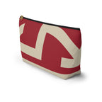 Signia Block Accessory Pouch, Red & Cream
