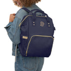 The MonoTone Collection Multifunctional Travel Backpack Carryon, Navy Blue