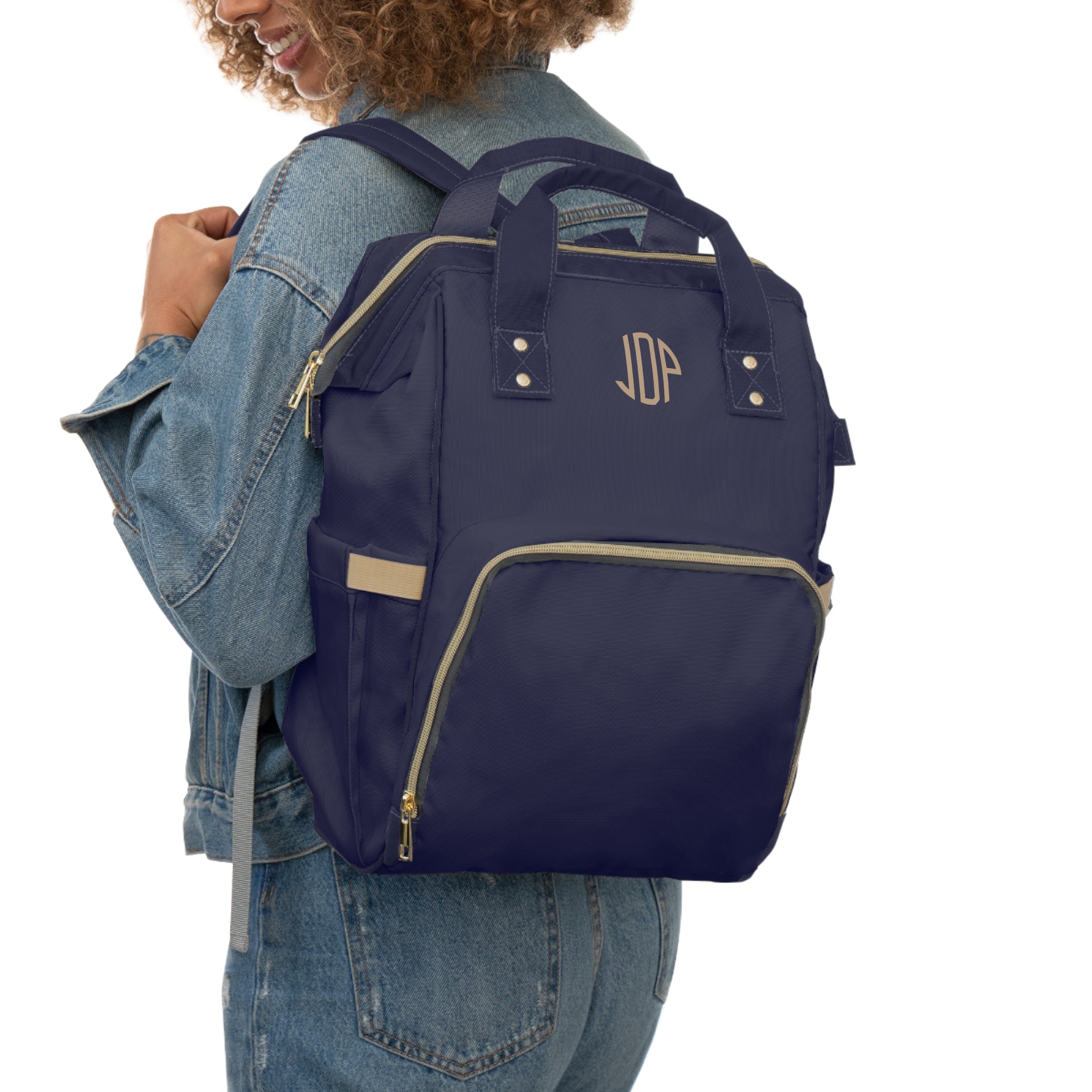 The MonoTone Collection Multifunctional Travel Backpack Carryon, Navy Blue