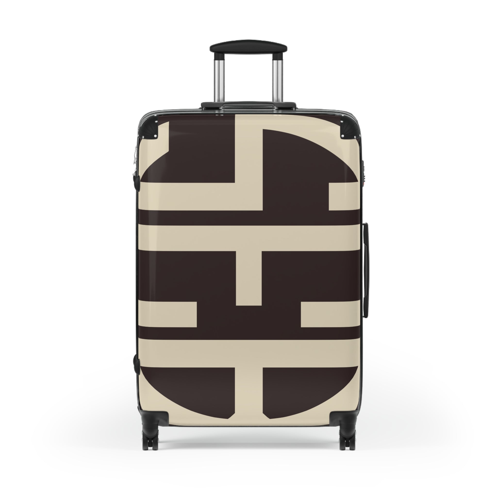Signia Block Hard-Shell Luggage, Coffee Bean & Cream
