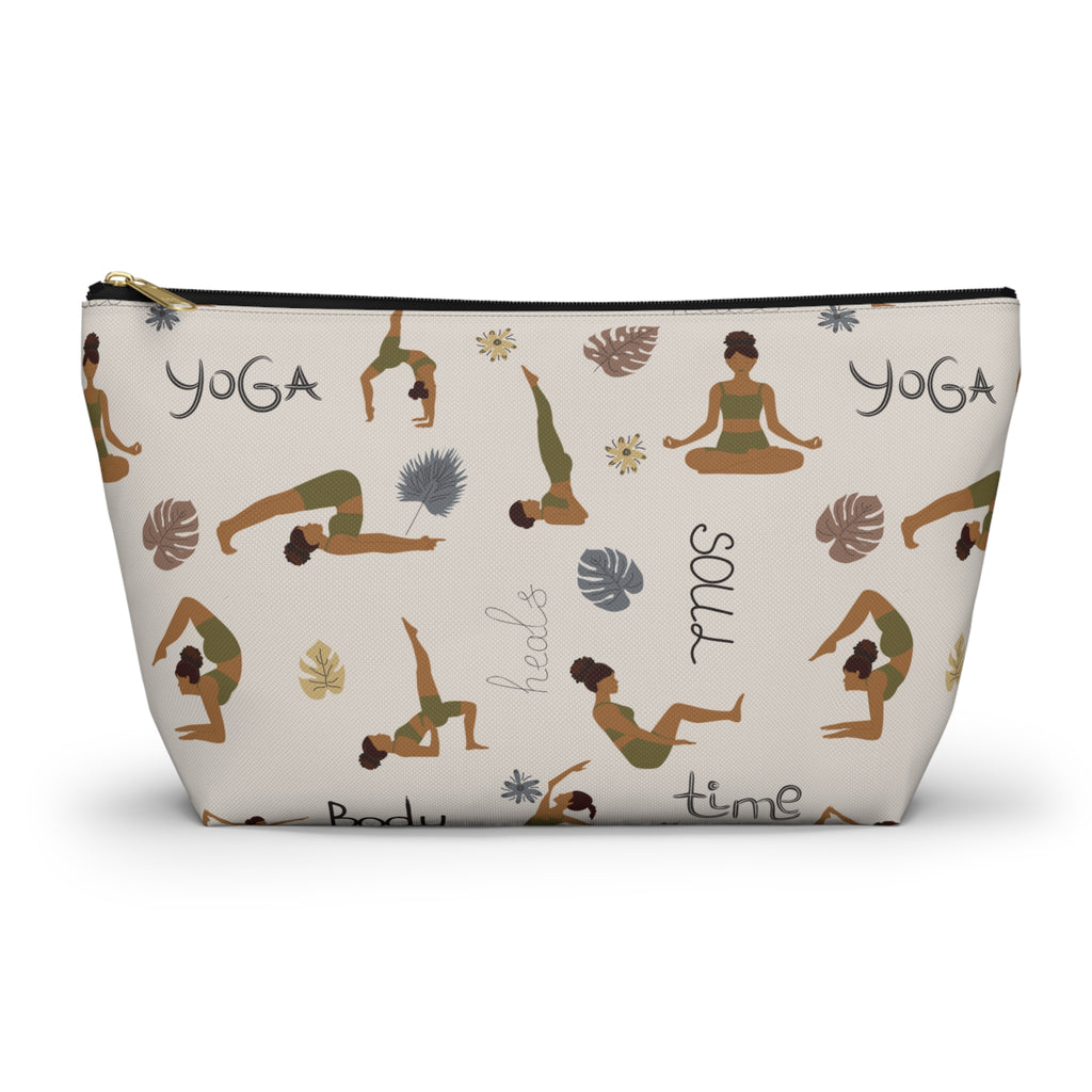 Yoga Body & Soul T-Bottom Multipurpose Organizer Toiletry Travel Pouch, Tan