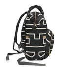 The Signia Custom Monogram Multifunctional Backpack Carryon Bag, Black/White