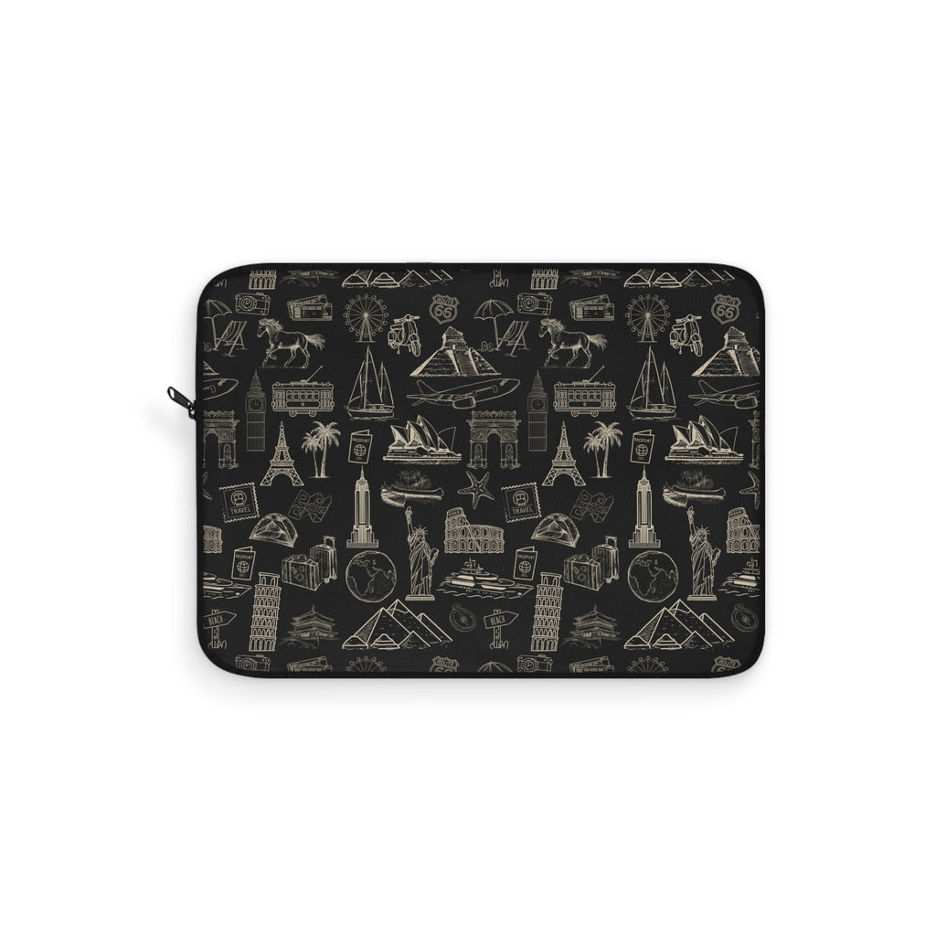 World Tour Collection Laptop Sleeve Protective Case, Black