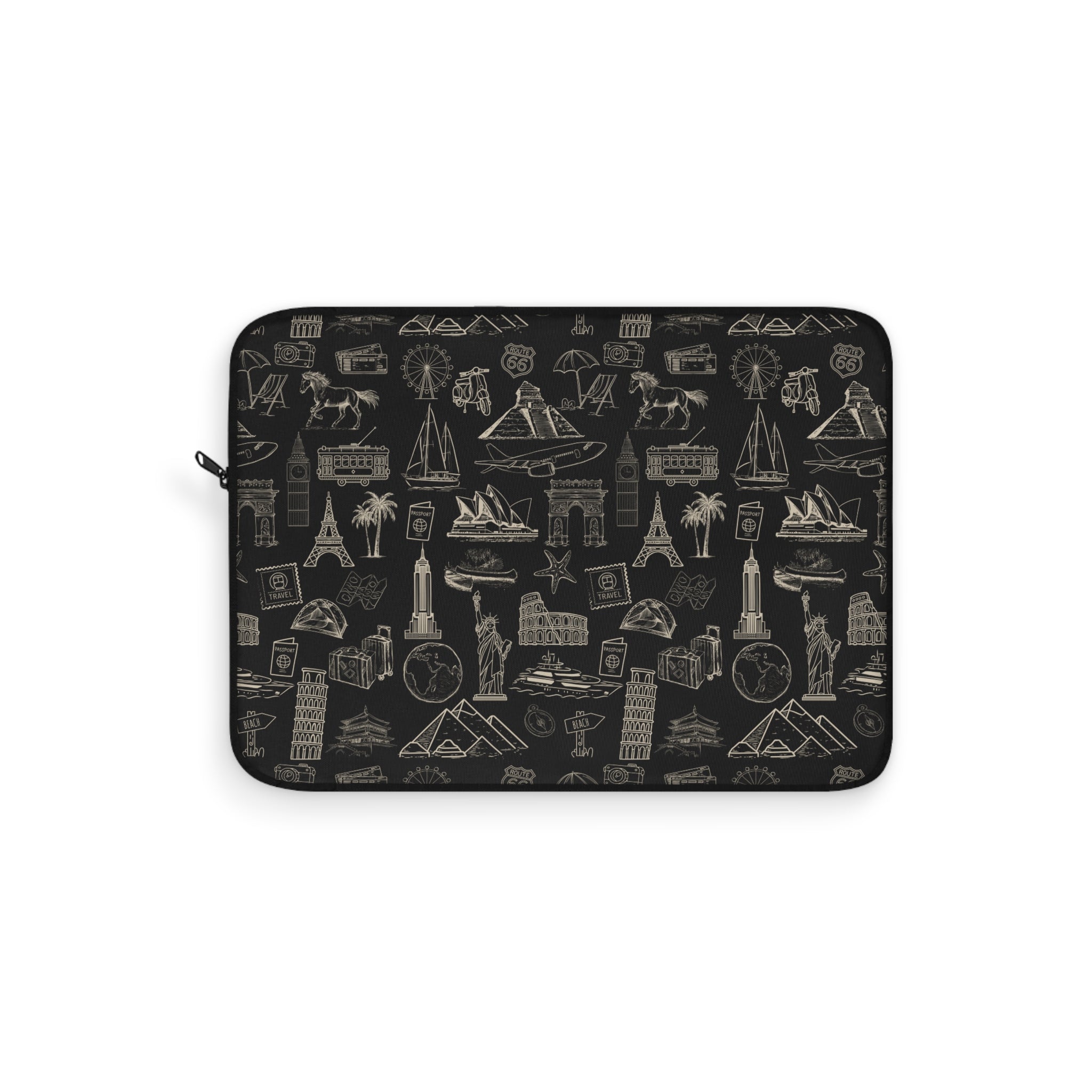 World Tour Collection Laptop Sleeve Protective Case, Black