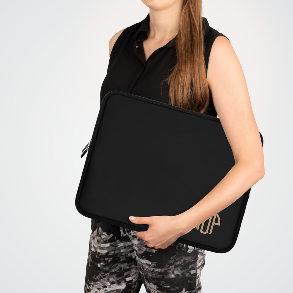 The MonoTone Monogram Tablet Laptop Sleeve, Multiple Sizes, Black