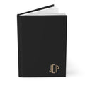 The MonoTone Monogram Hardcover Journal Lined Notebook for Notes and Planning, Black