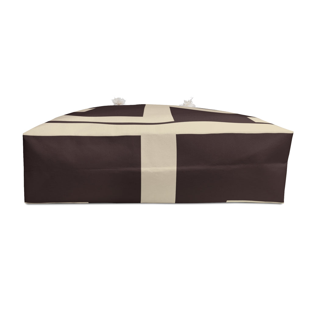 Signia Block Packable Tote, Coffee Bean & Cream