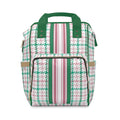 Houndstooth & Stripes Multifunctional Travel Backpack Carryon