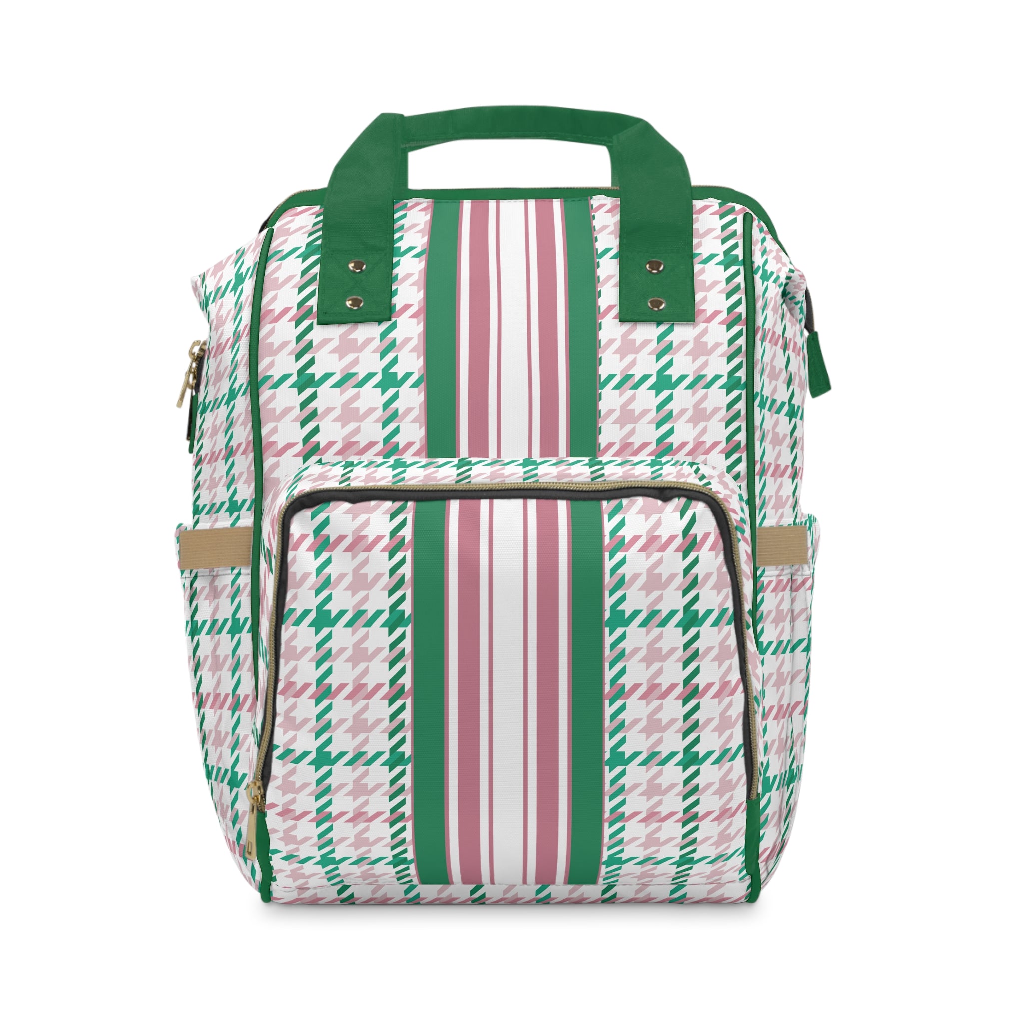 Houndstooth & Stripes Multifunctional Travel Backpack Carryon