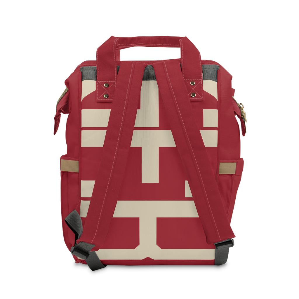 Signia Block Commuter Backpack, Red & Cream