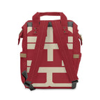 Signia Block Commuter Backpack, Red & Cream