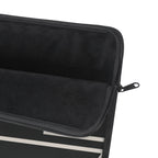 Black & Ivory Personalized Slim Padded Laptop Sleeve