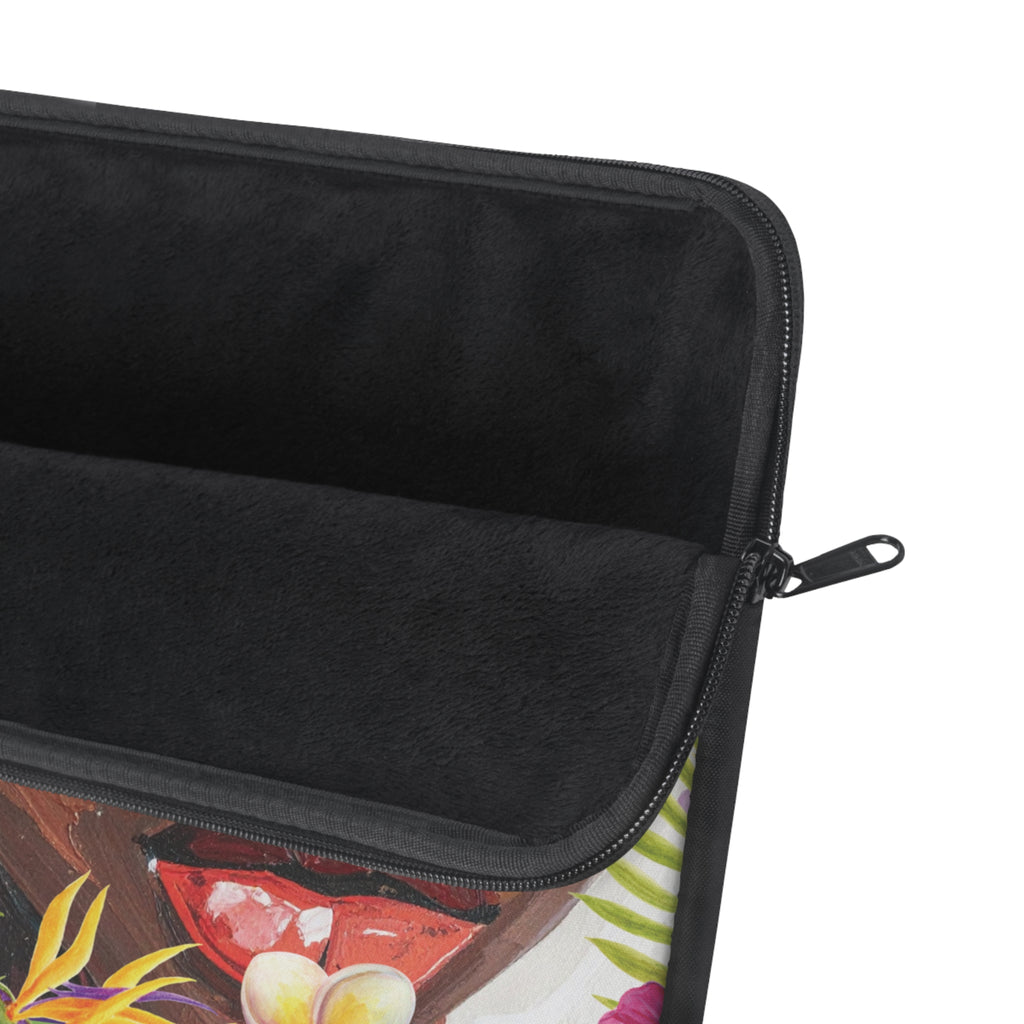 Tropical Brown Beauty Portrait Laptop Sleeve, Multicolor