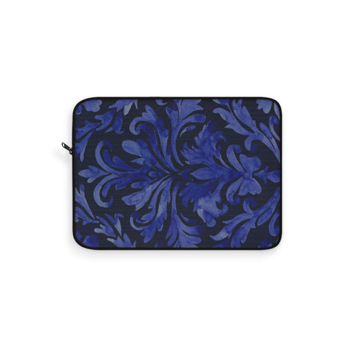 Blue Damask Laptop Sleeve Protective Case