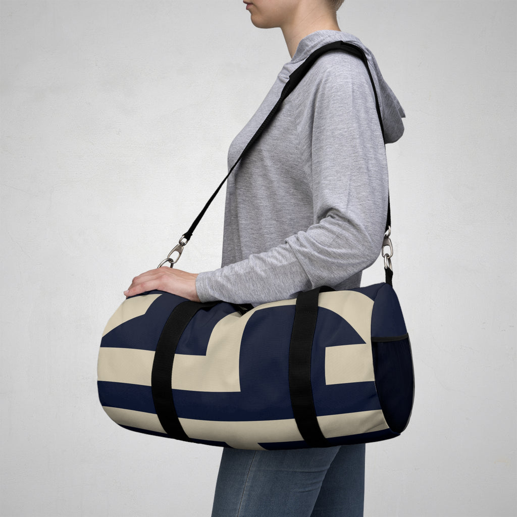 Signia Block Duffel Bag, Navy & Cream