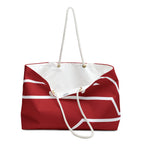 Signia Frame Packable Tote, Red & White