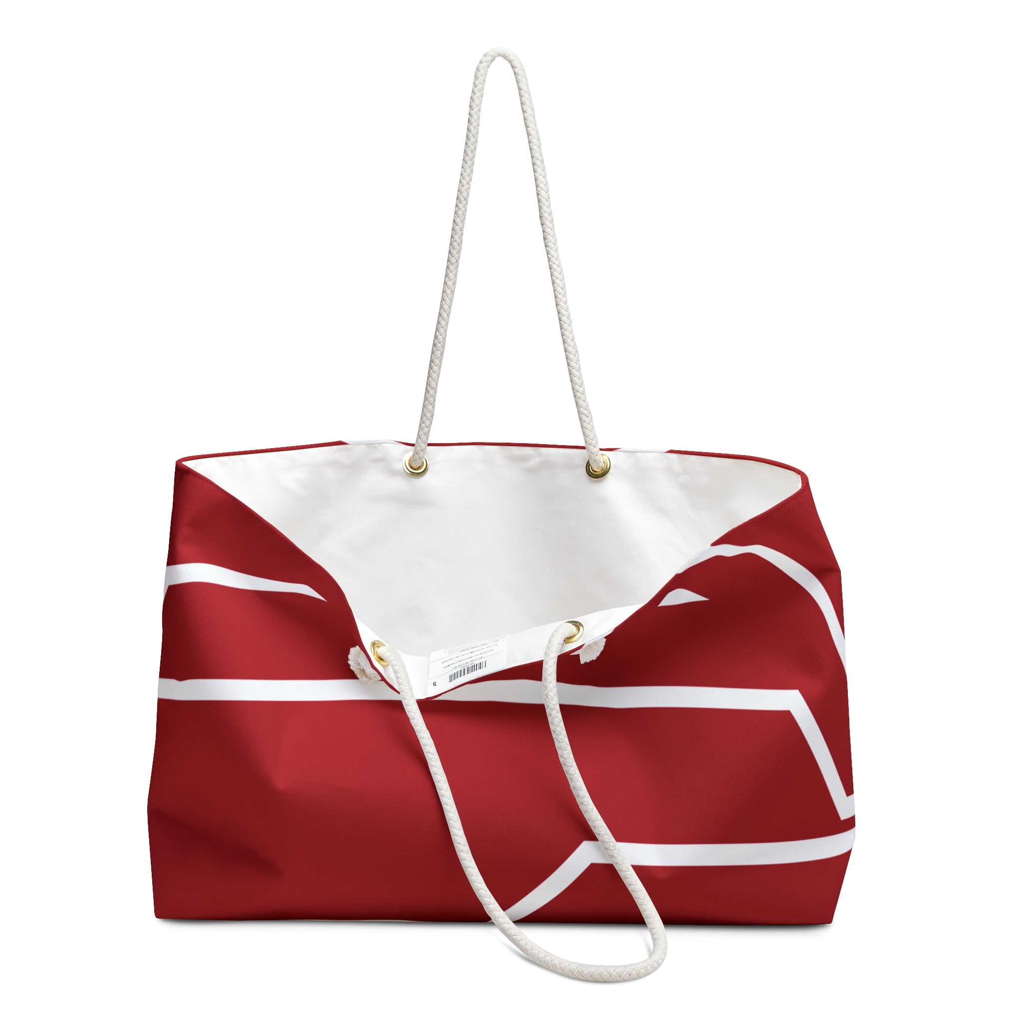 Signia Frame Packable Tote, Red & White