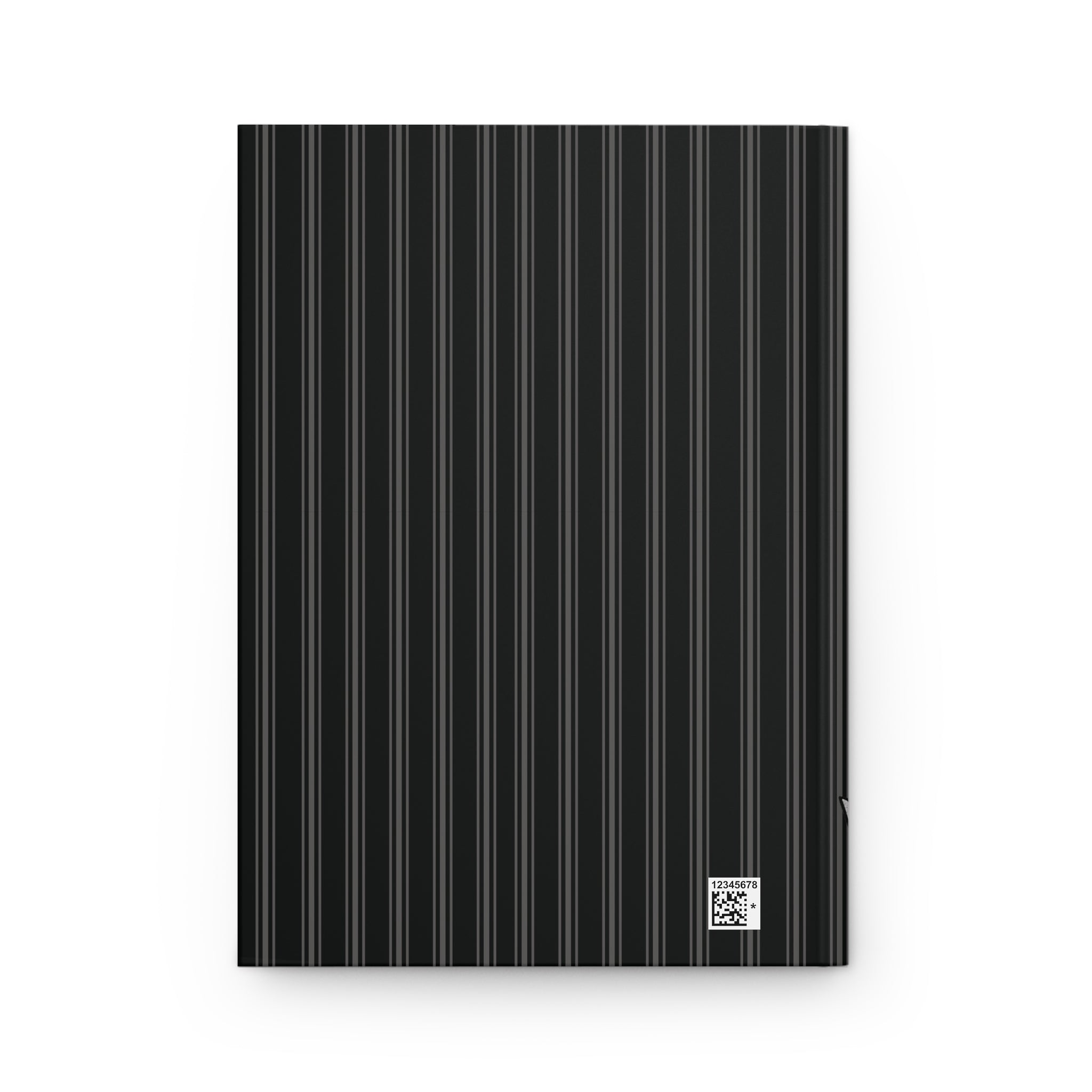 Gray Rose & Pinstripe Bloom Hardcover Journal Lined Notebook for Notes & Planning, Gray/Black