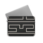 Black & Ivory Personalized Slim Padded Laptop Sleeve