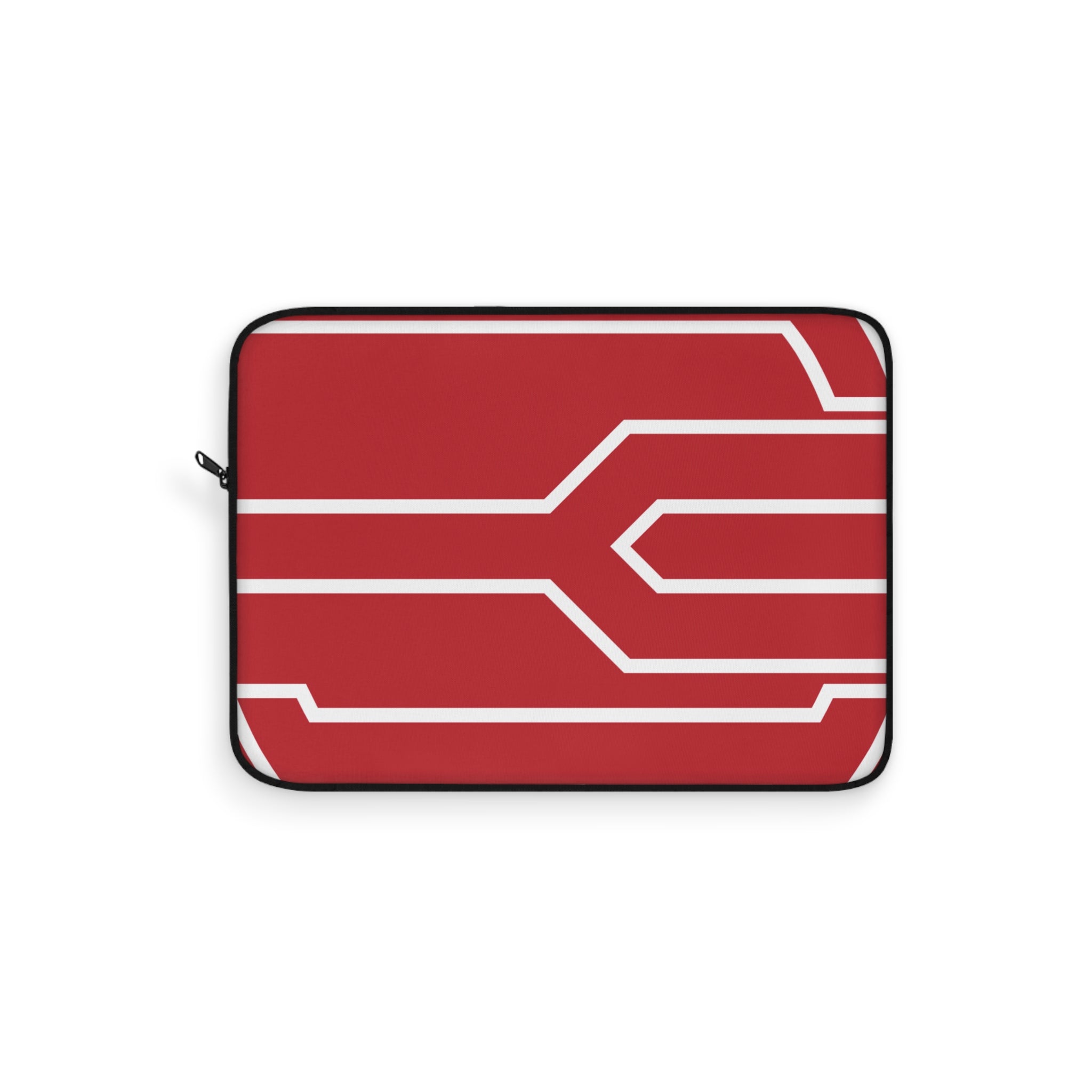 The Signia Custom Monogram Geometric Laptop Sleeve, Red/White