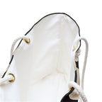 Signia Block Packable Tote, Black & Cream