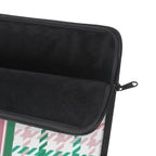 Houndstooth & Stripes Laptop Sleeve Protective Case, Multiple Sizes, Pink/Green