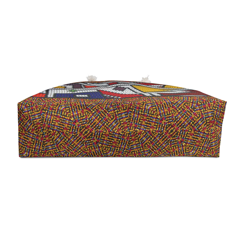 Bead Mosaic Packable Carryall Beach Tote