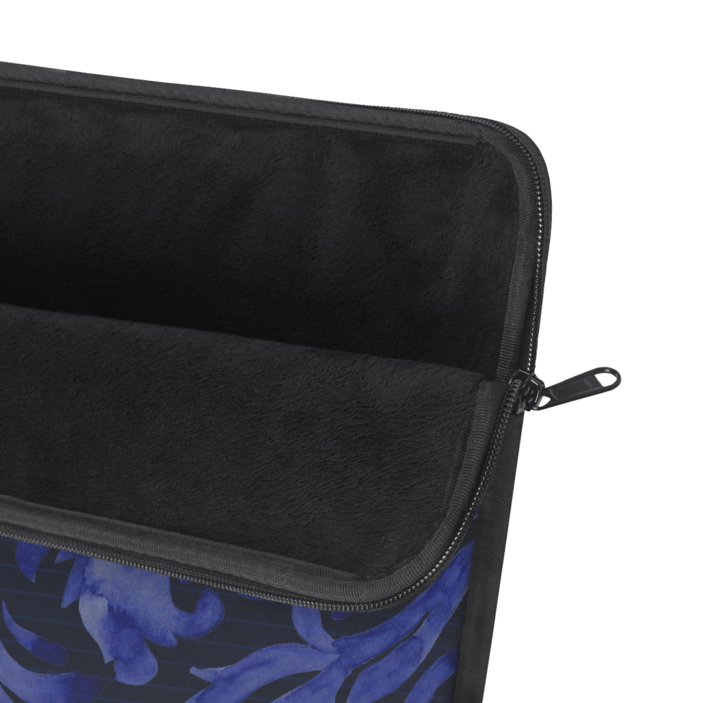 Blue Damask Laptop Sleeve Protective Case