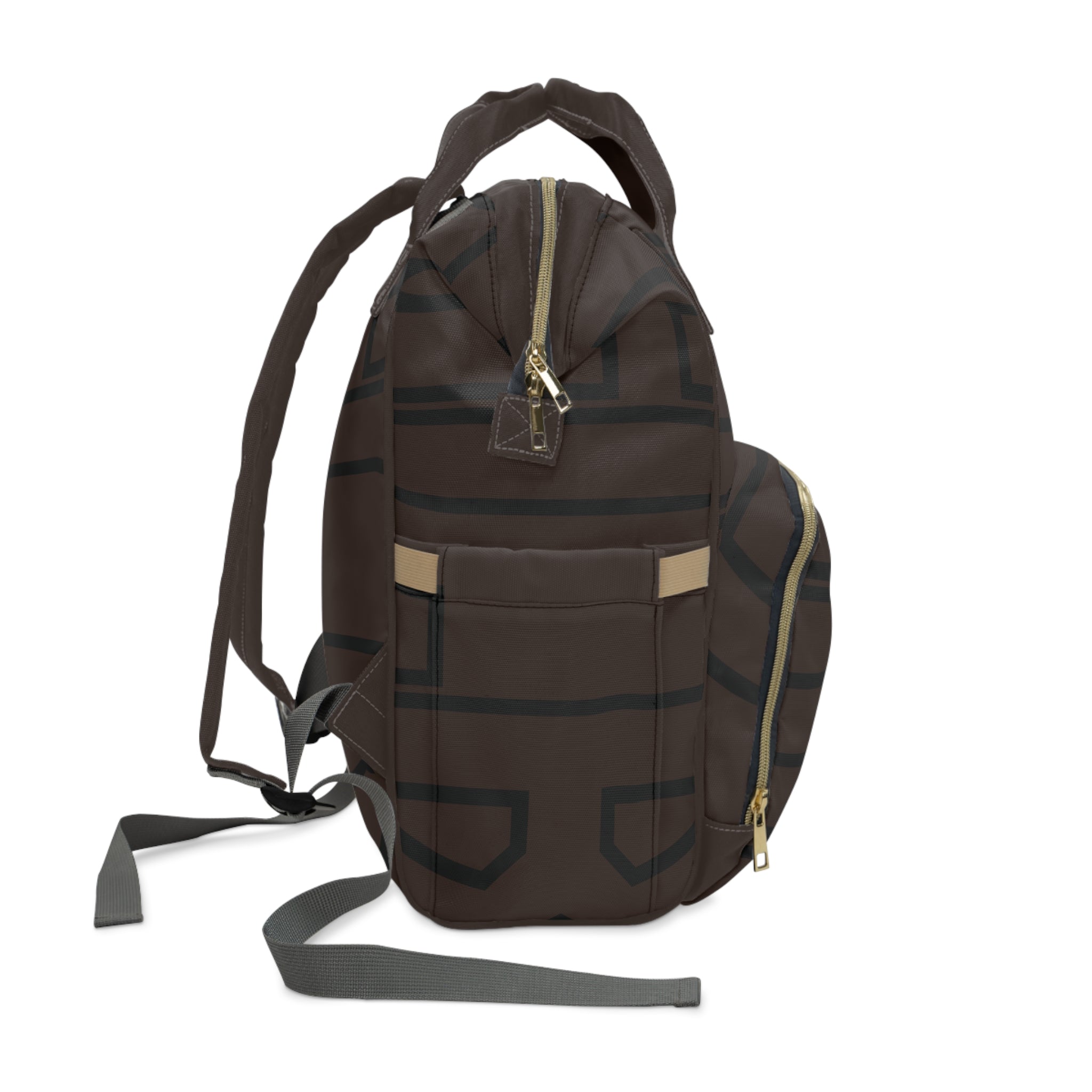 The Signia Custom Monogram Collection Multifunctional Backpack Carryon Bag, Brown/Black