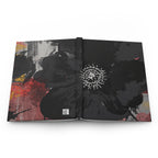 Floral Noir Hardcover Journal Lined Notebook for Notes and Planning, Black
