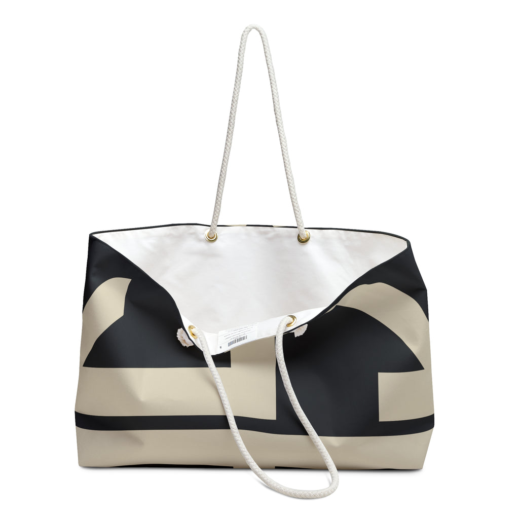 Signia Block Packable Tote, Black & Cream