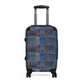 Patchwork Denim Print Hard-Shell Luggage