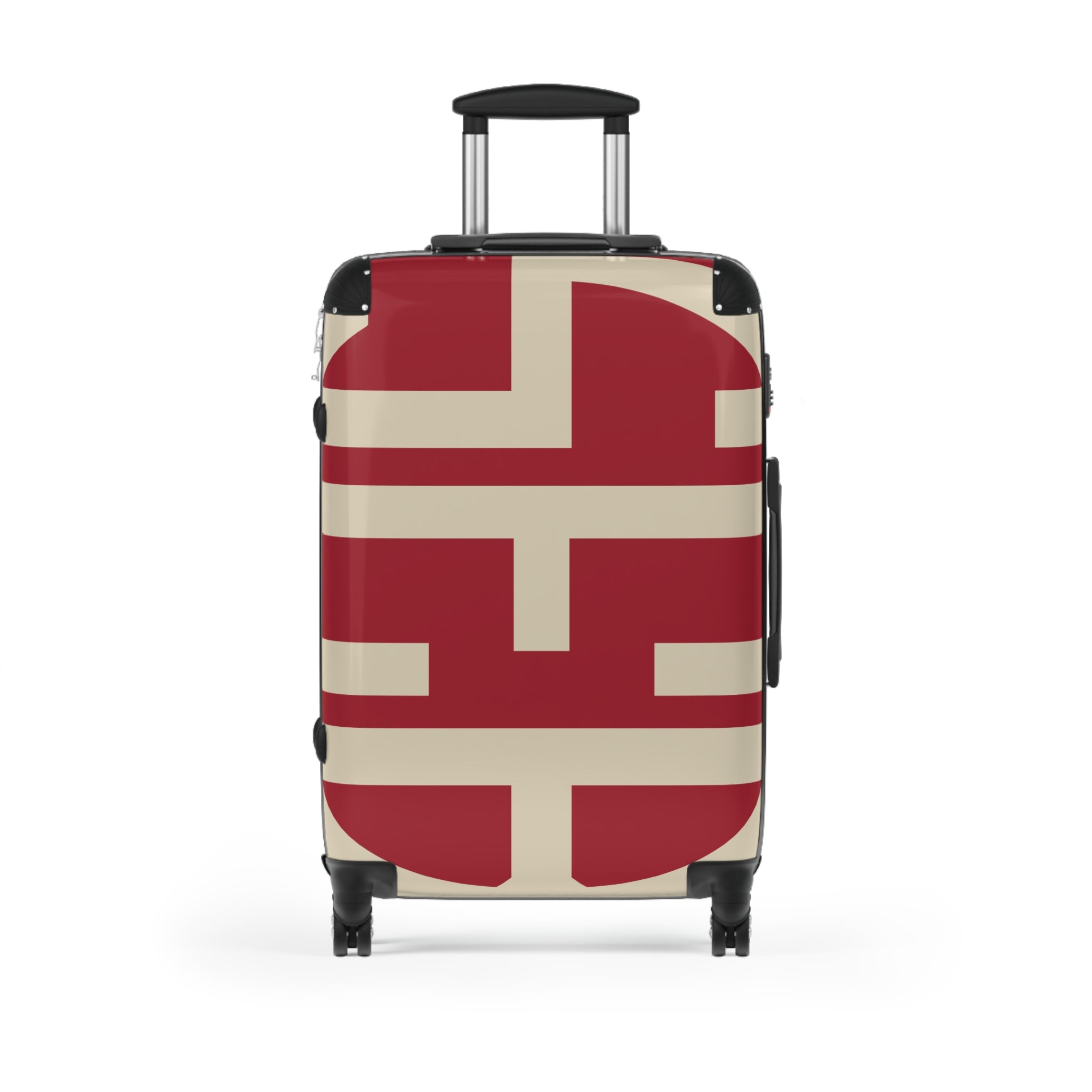 Signia Block Hard-Shell Luggage, Red & Cream