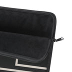 Black & Ivory Personalized Slim Padded Laptop Sleeve