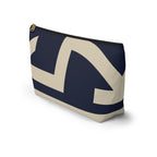 Signia Block Accessory Pouch, Navy & Cream