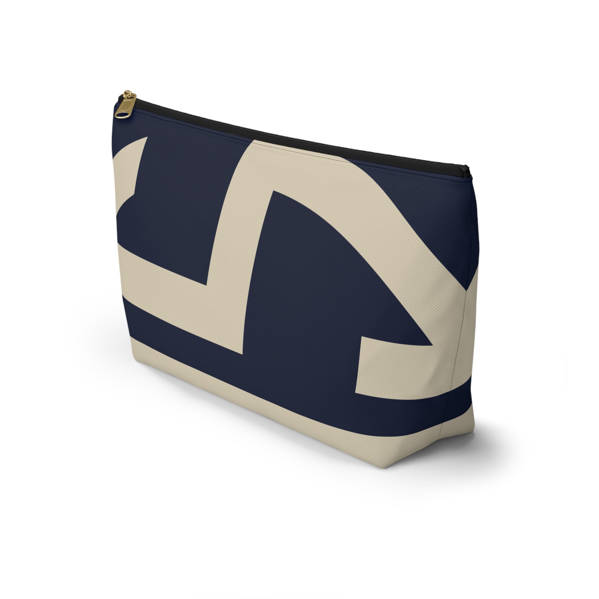 Signia Block Accessory Pouch, Navy & Cream