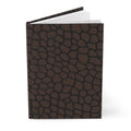 Brown Giraffe Print Hardcover Journal Lined Notebook for Notes & Planning, Brown/Black