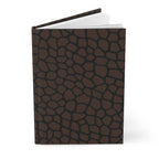 Brown Giraffe Print Hardcover Journal Lined Notebook for Notes & Planning, Brown/Black