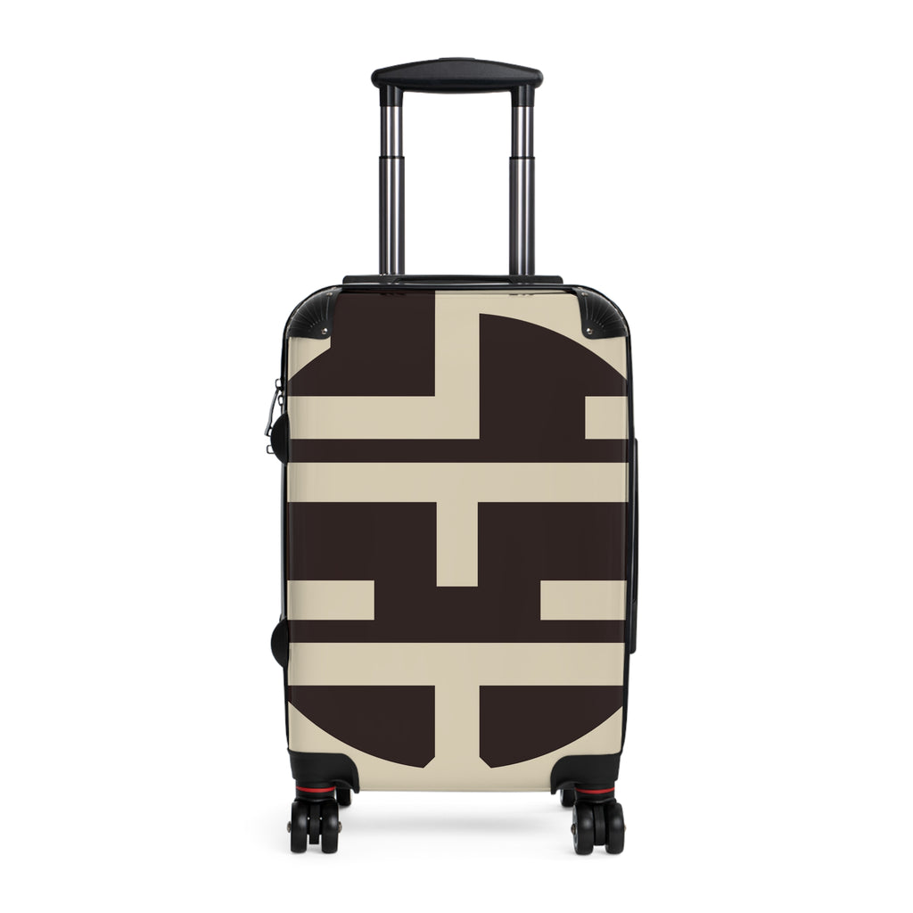 Signia Block Hard-Shell Luggage, Coffee Bean & Cream