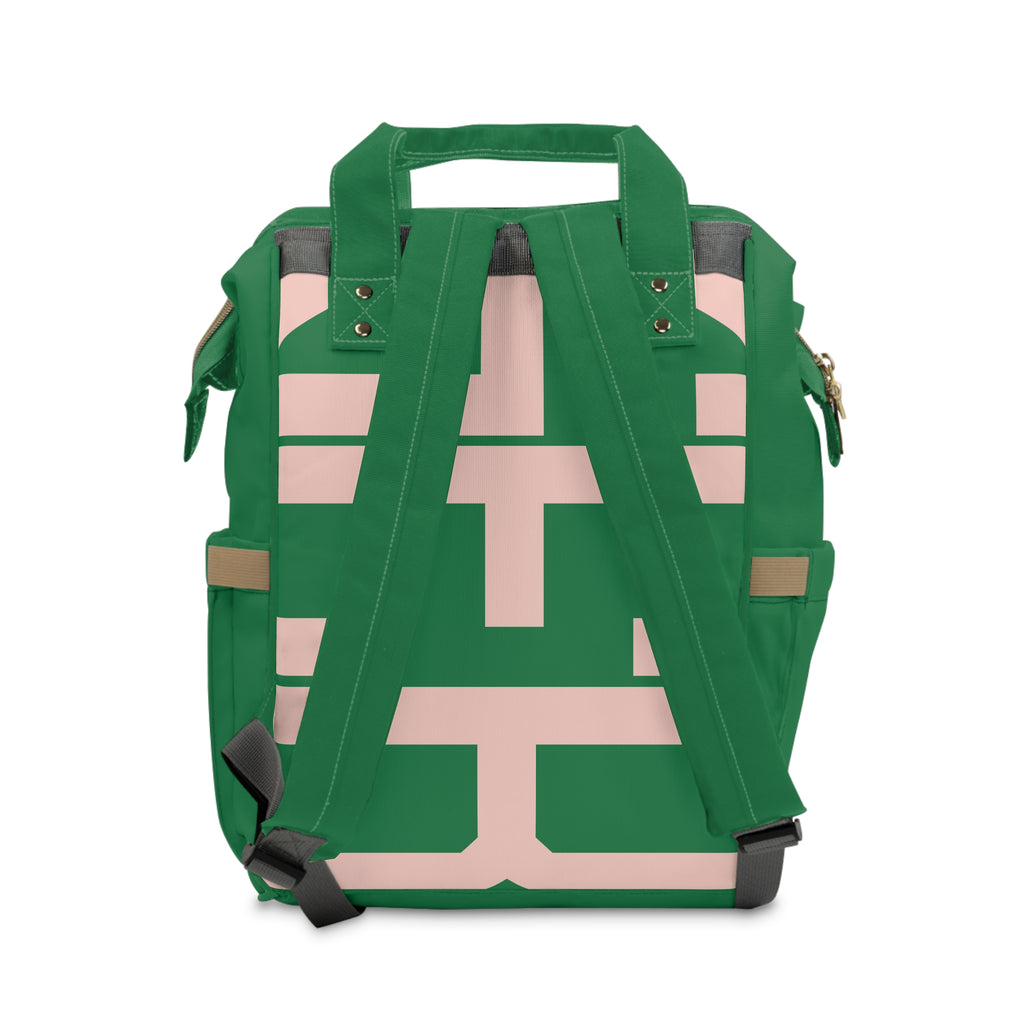 Signia Block Commuter Backpack, Green/Pink
