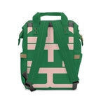 Signia Block Commuter Backpack, Green/Pink