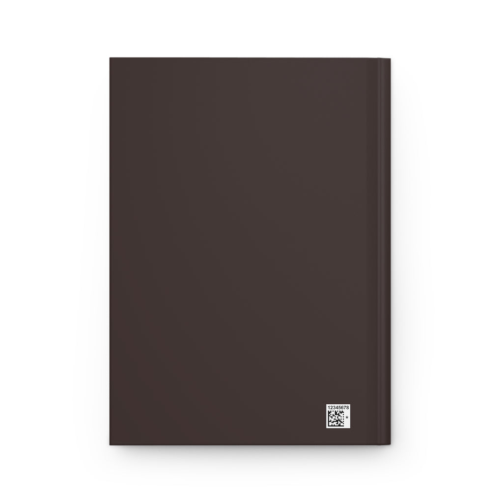The MonoTone Monogram Hardcover Journal Lined Notebook for Notes and Planning, Dark Brown