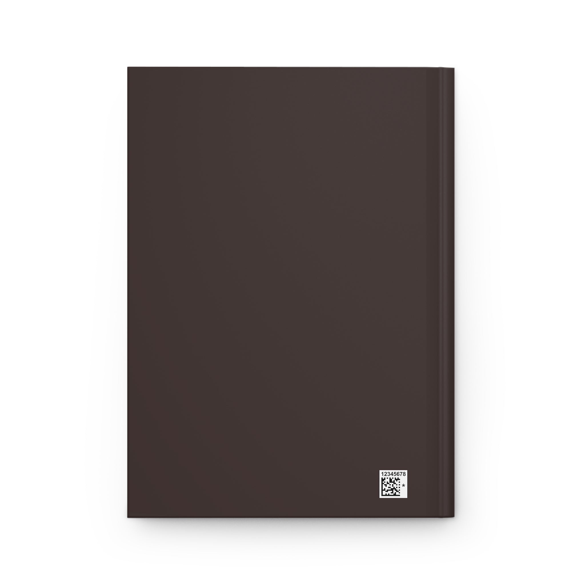 The MonoTone Monogram Hardcover Journal Lined Notebook for Notes and Planning, Dark Brown