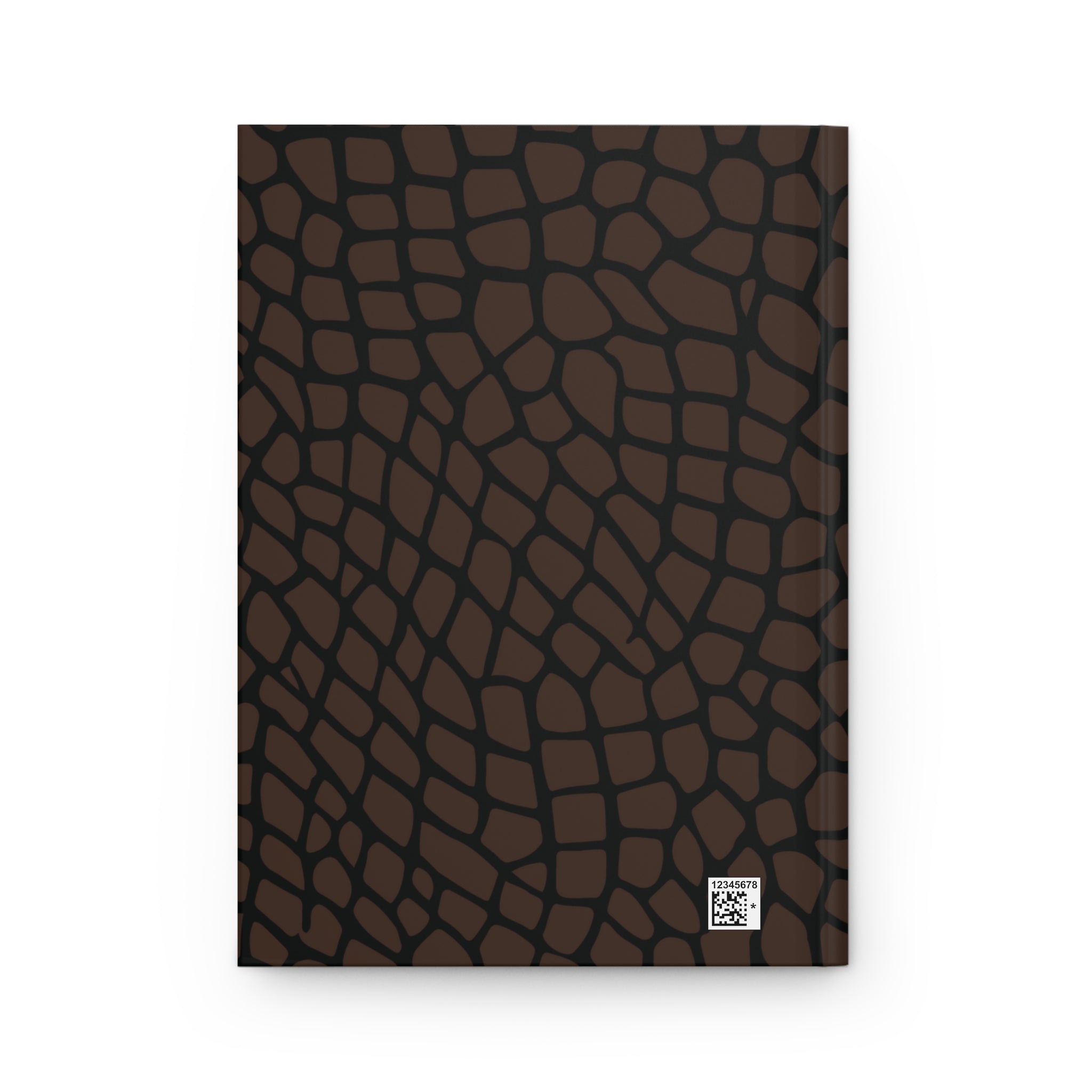 Brown Giraffe Print Hardcover Journal Lined Notebook for Notes & Planning, Brown/Black